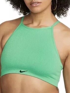 Nike Indy Seamless Ribbed Light-Support Sports Bra Spring Green Sz S NWOT